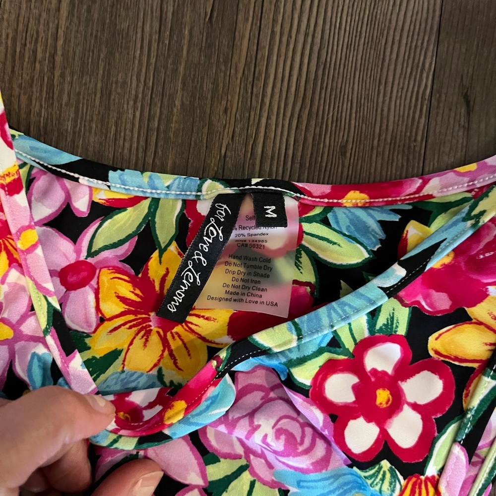 For Love & Lemons Tiana Floral Bandeau Bikini Top (S) and Bottom (M) set NWT - Picture 6 of 8
